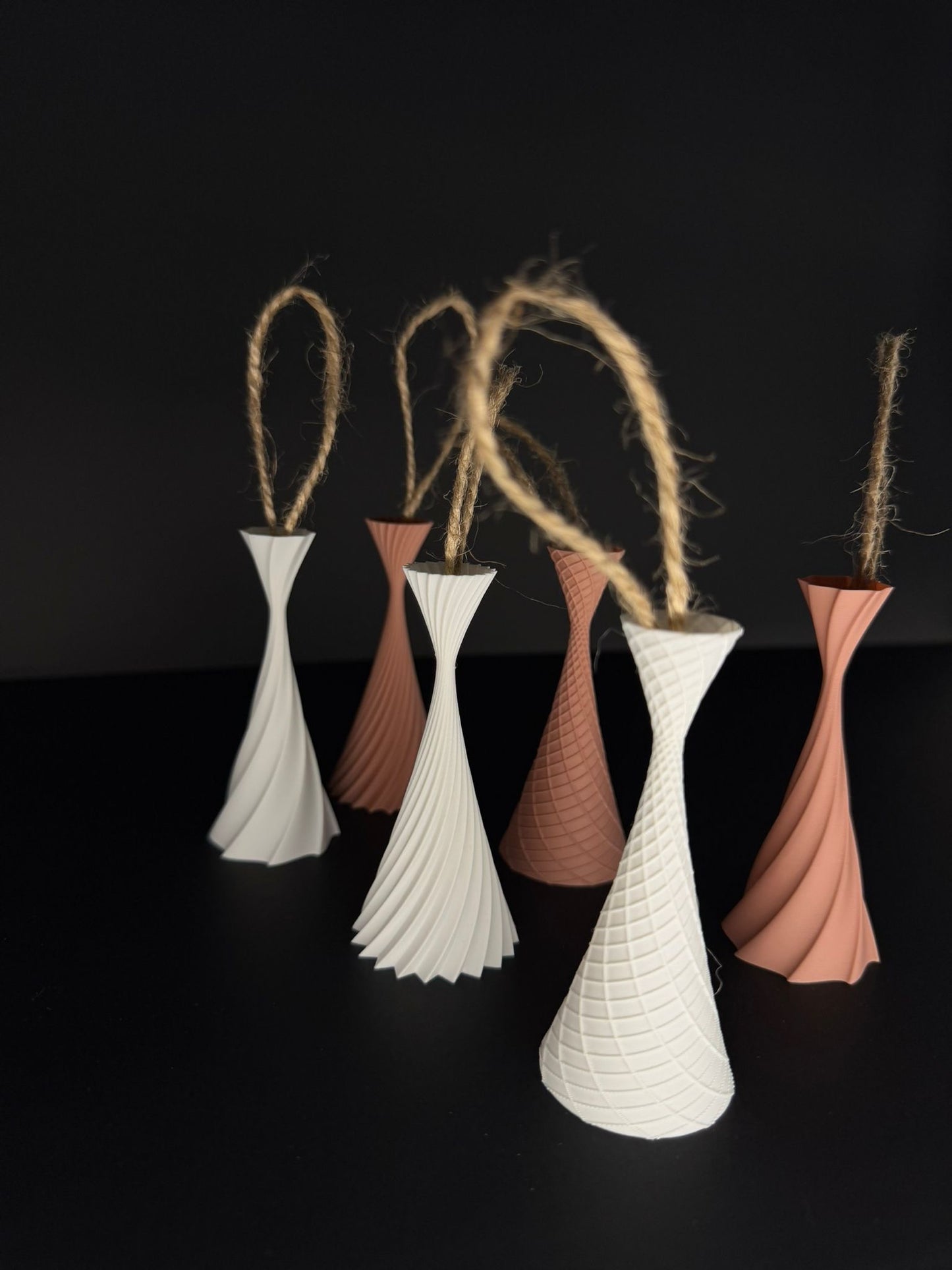 Set of 6 3D Christmas Ornaments – Eco & Handmade