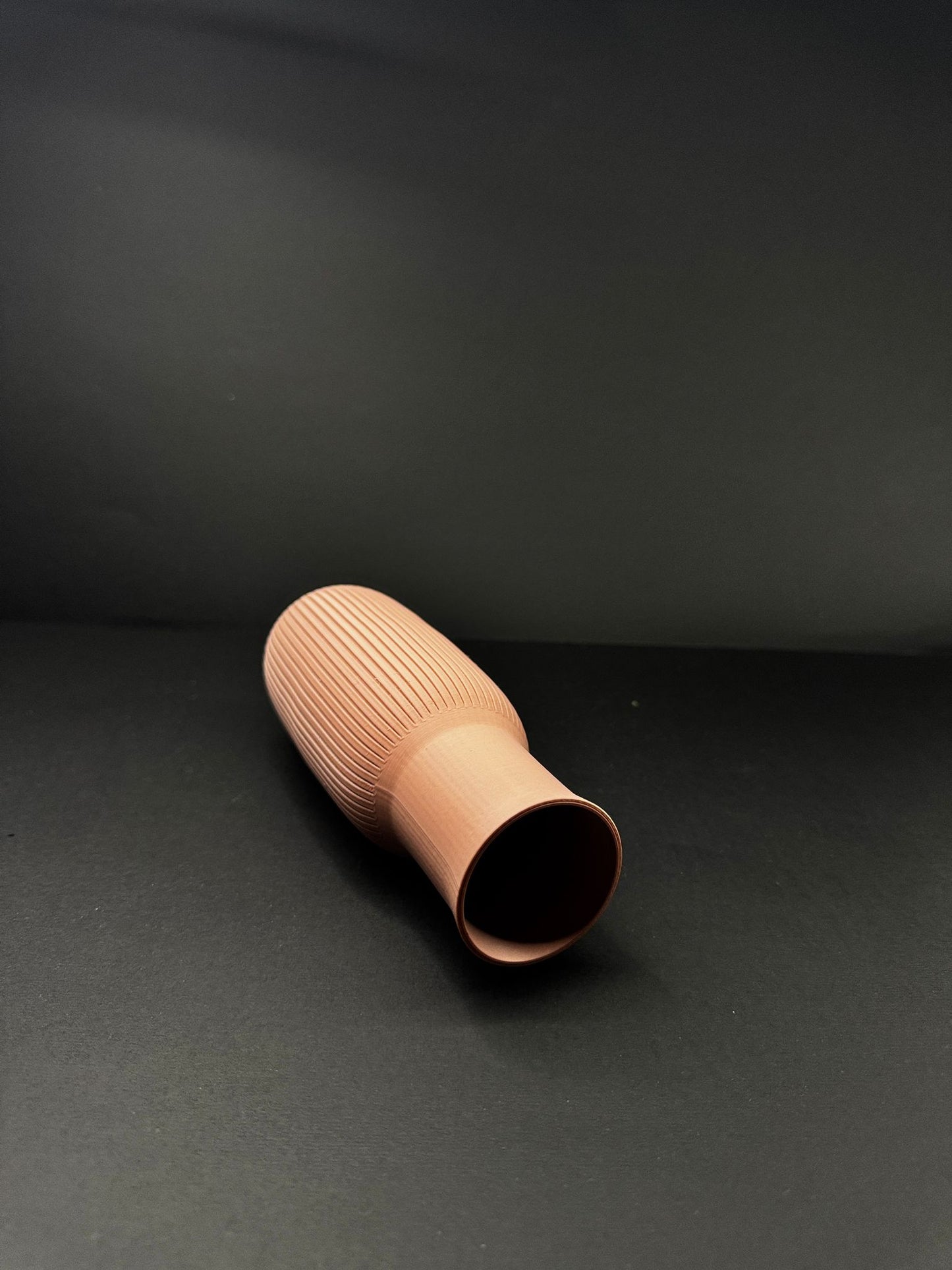 Tall Beige Vase – Vertical 3D Printed Design