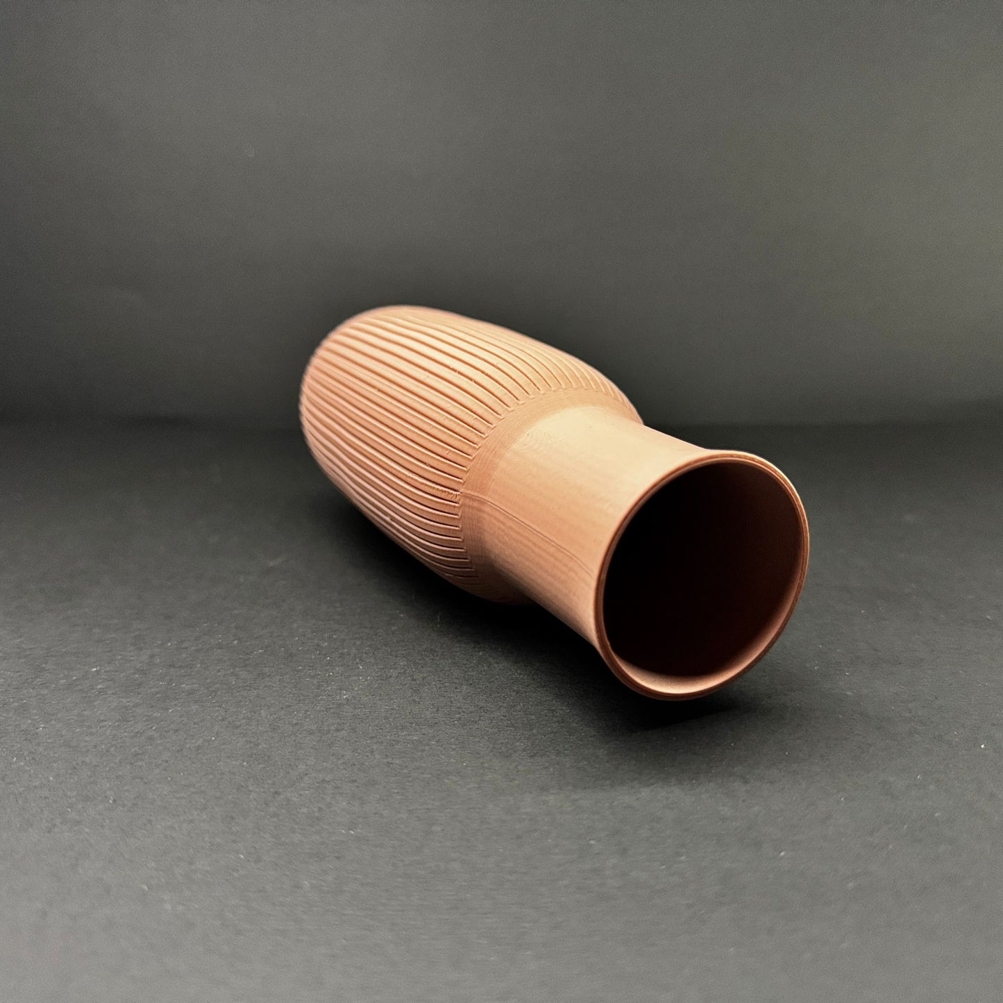 Tall Beige Vase – Vertical 3D Printed Design