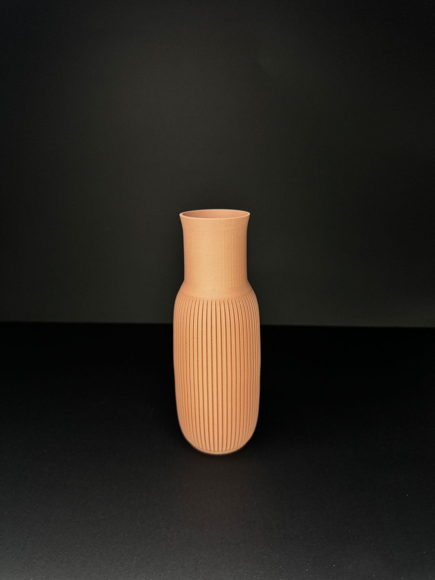 Tall Beige Vase – Vertical 3D Printed Design