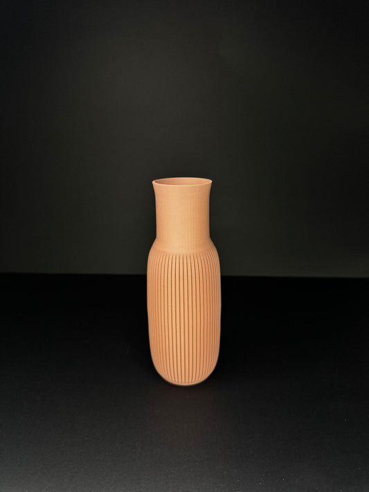 Tall Beige Vase – Vertical 3D Printed Design