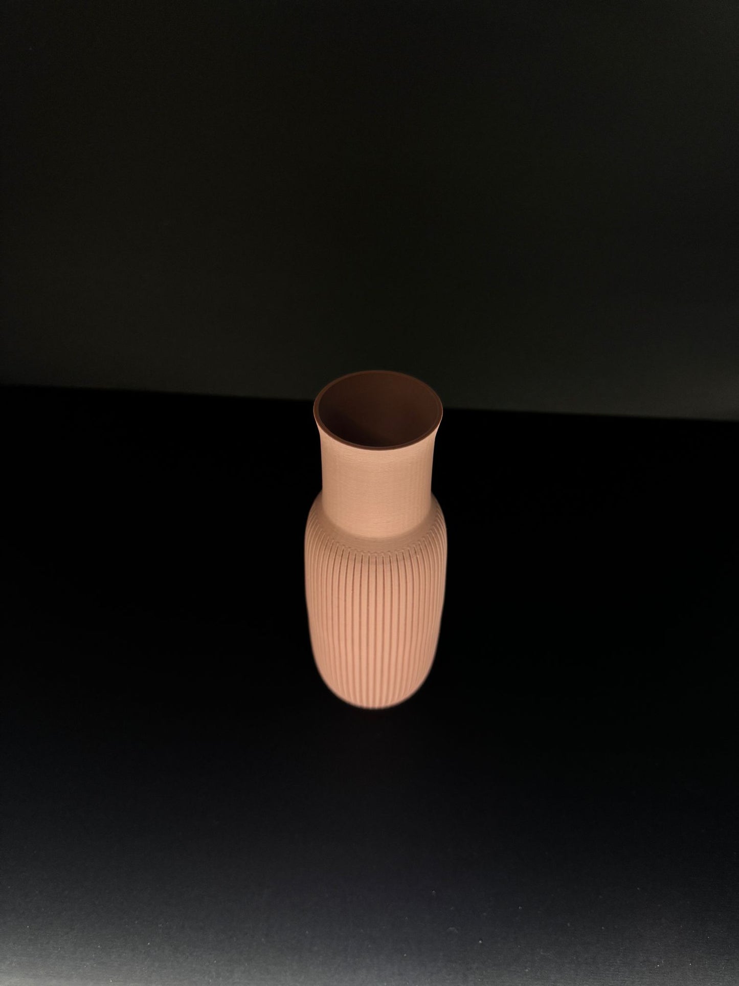 Tall Beige Vase – Vertical 3D Printed Design